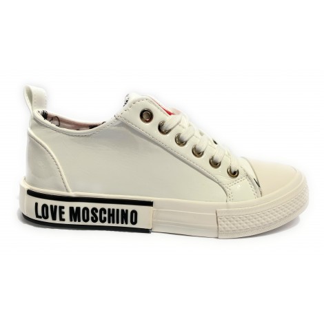 Scarpe donna Love Moschino sneaker in naplak PU nero/ bianco D21MO29