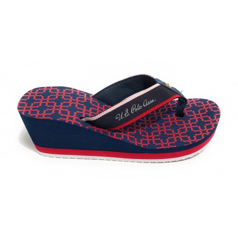 Infradito US Polo zeppa Chany in gomma TC 60 PL 25 dark blue DS22UP07 CHANY001A