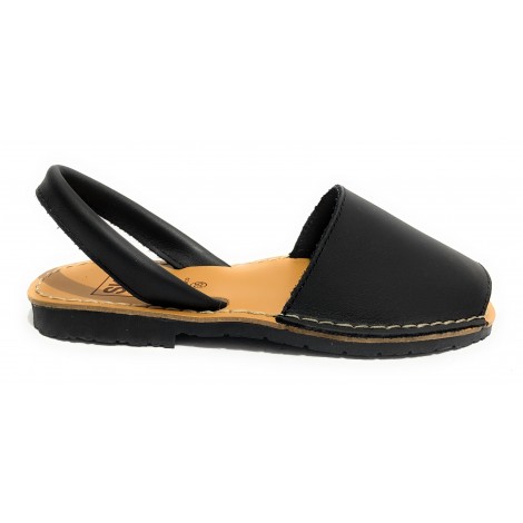 Sandalo da donna minorchina Ska Shoes Ibiza in pelle nappa nero DS22SK25