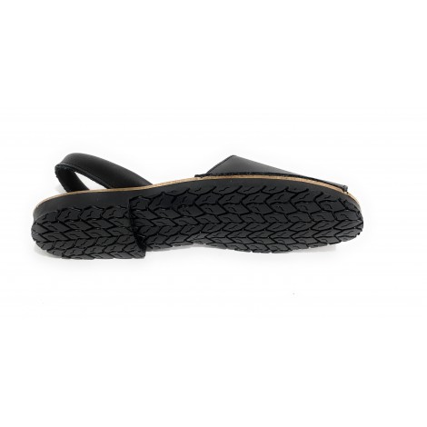 Sandalo da donna minorchina Ska Shoes Ibiza in pelle nappa nero DS22SK25