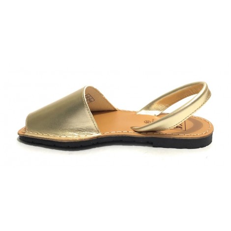 Sandalo da donna minorchina Ska Shoes mod. Ibiza in pelle gold DS22SK26