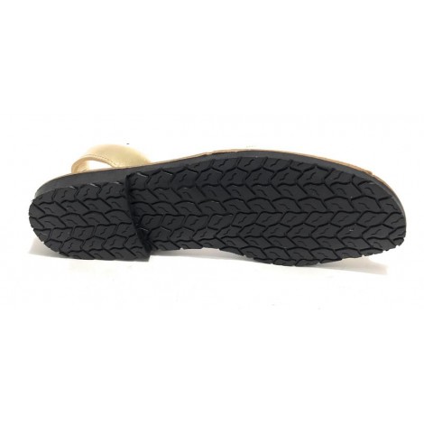 Sandalo da donna minorchina Ska Shoes mod. Ibiza in pelle gold DS22SK26