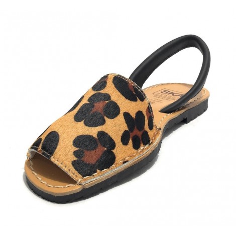 Sandalo donna minorchina Ska Shoes Ibiza in pelle cavallino st animalier DS22SK17