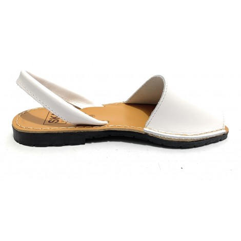 Sandalo donna minorchina Ska Shoes Ibiza pelle nappa bianco DS22SK23