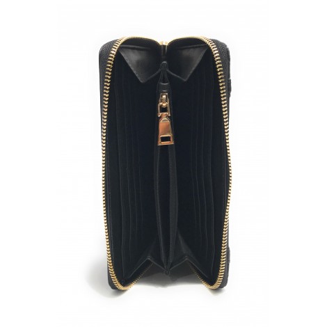 Portafoglio donna Fracomina zip around ecopelle nero A23FR01 FA22WB7007P411S1-053