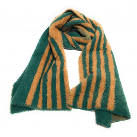 Sciarpa Fracomina con stampa righe Marrone/ verde C23FR21 FA22WA3005W489F8-L51