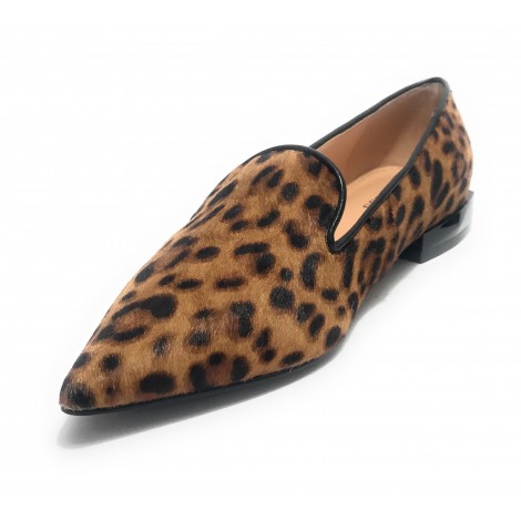 Scarpe donna Guess mocassino a punta Gusty animalier leopardata D23GU37 FL7GS5LEP14