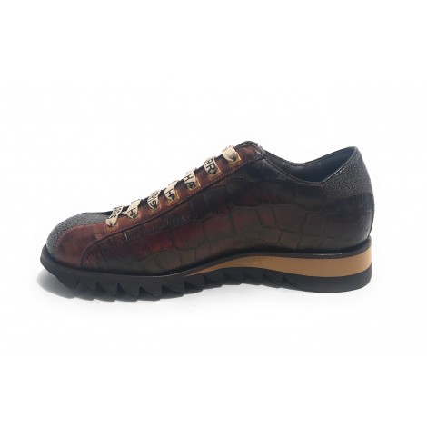 Scarpe uomo Harris sneaker pelle stampa cocco shade lino/ stampa razza osaka U17HA183