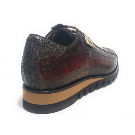 Scarpe uomo Harris sneaker pelle stampa cocco shade lino/ stampa razza osaka U17HA183