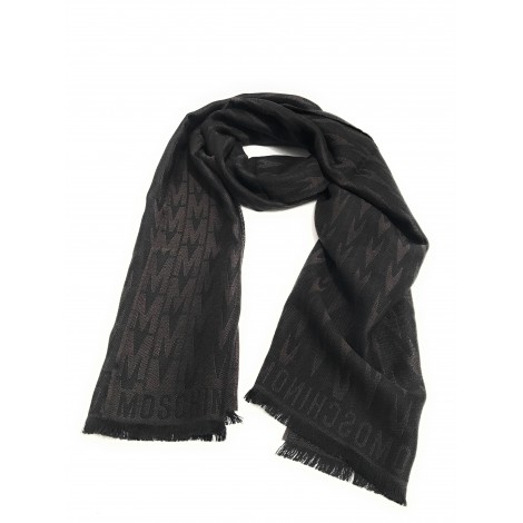 Sciarpa Moschino multilogo lana marrone C23MO21 50195 M5664