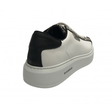 Scarpe uomo Harris Sport sneakers in pelle pregiata roccia/ bianco/ nero U17HA186