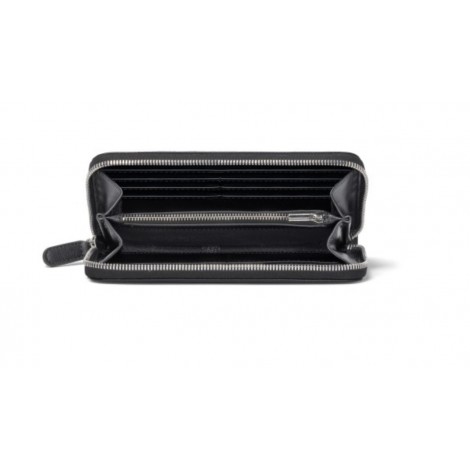 Portafoglio zip around Braccialini Font ecopelle/ tessuto nero A23BR04 B16410