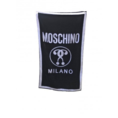 Telo mare Moschino con logo nero cotone C23MO25 A7406 5949