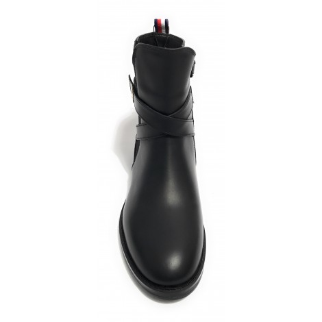 Scarpe Tommy Hilfiger tronchetto in pelle nero Z23TH04 T4A5-32421