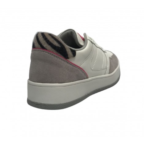 Scarpe donna sneaker Gold&gold ecopelle bianco/ zebrato D23GG01 GB508