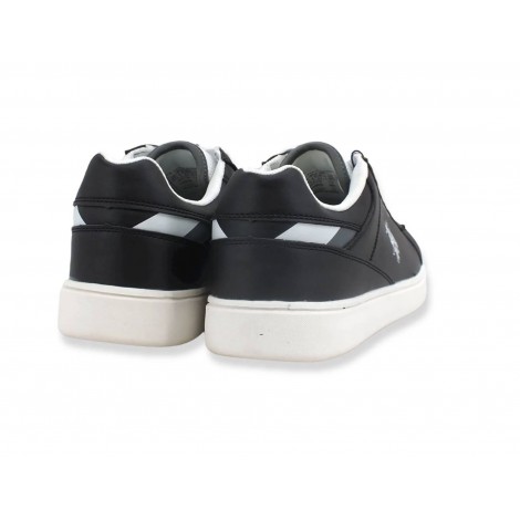 Scarpe U.S. Polo sneaker Rokko 001 in ecopelle nero uomo U23UP14