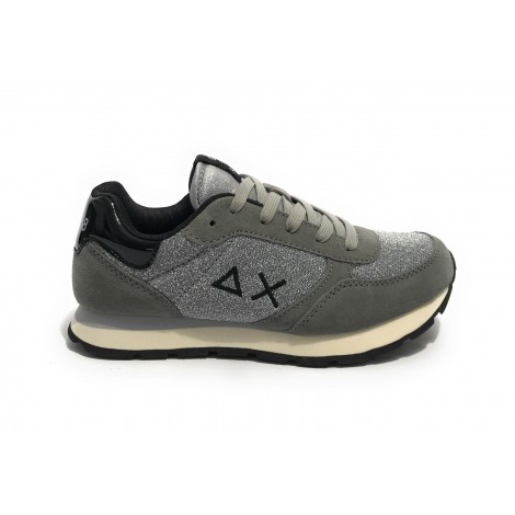 Sneaker Sun68 Girl's Ally glitter teen mesh/ pelle grigio Z23SU13 Z42403T