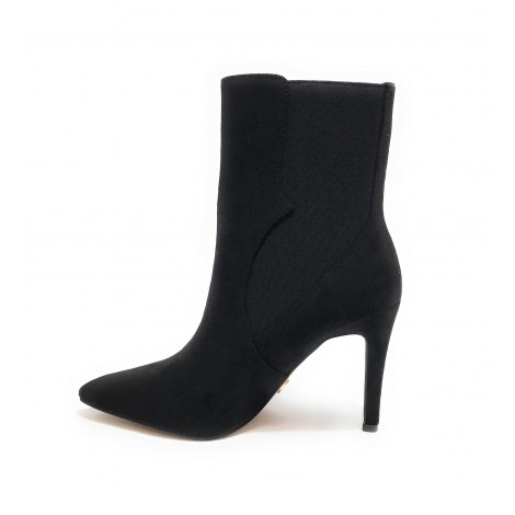 Scarpe donna tronchetto Gold&gold in ecopelle scamosciato nero D23GG17 GD673
