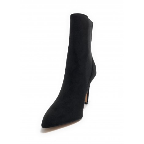 Scarpe donna tronchetto Gold&gold in ecopelle scamosciato nero D23GG17 GD673