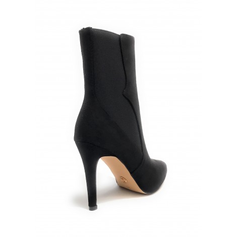 Scarpe donna tronchetto Gold&gold in ecopelle scamosciato nero D23GG17 GD673