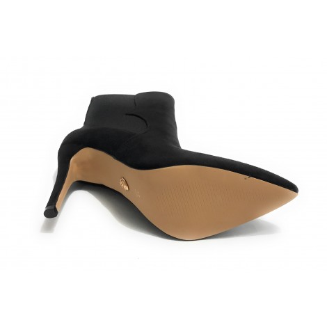 Scarpe donna tronchetto Gold&gold in ecopelle scamosciato nero D23GG17 GD673