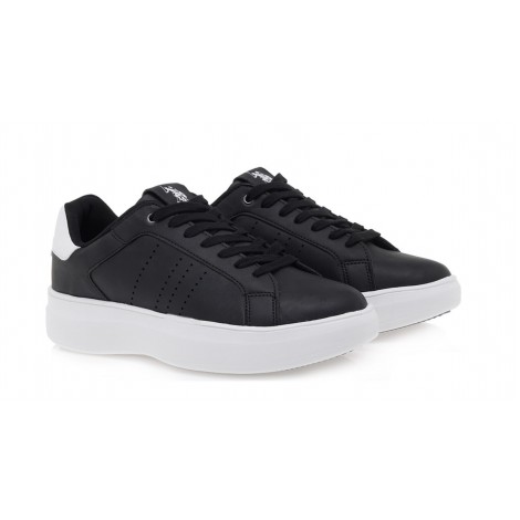 Scarpe U.S. Polo sneaker Jewel 007 in ecopelle black uomo U23UP17