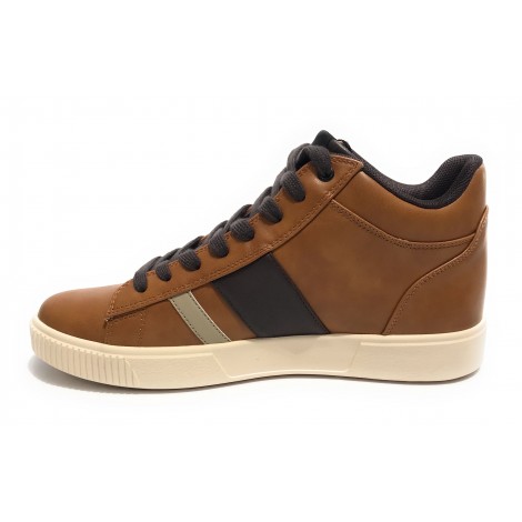 Scarpe U.S. Polo sneaker alto Tymes003 in ecopelle cuoio uomo U23UP21