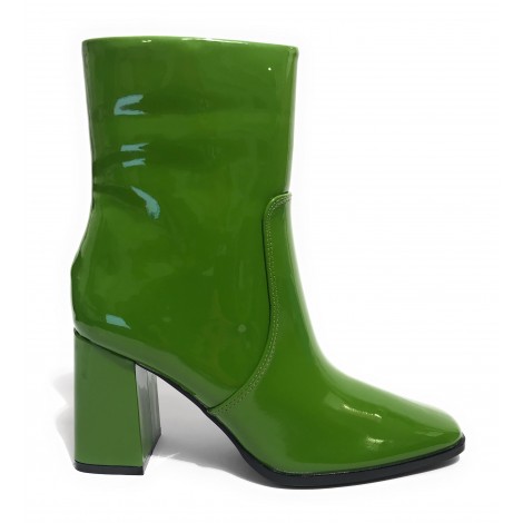 Scarpe donna tronchetto Gold&gold in ecopelle verde vernice D23GG28 GF110