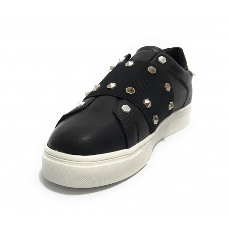 Scarpe donna sneaker/ slipon Gold&gold senza lacci ecopelle nero D23GG29 GB555