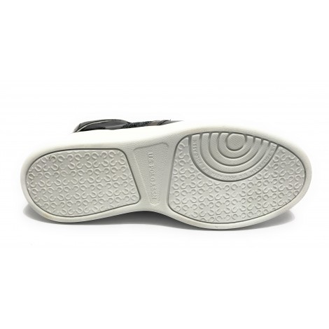 Scarpe donna US Polo sneaker alto Cardi006 in pelle black/ silver D23UP10