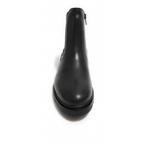 Scarpe donna Elite stivale con fondo classico in pelle nero D23EL05 454