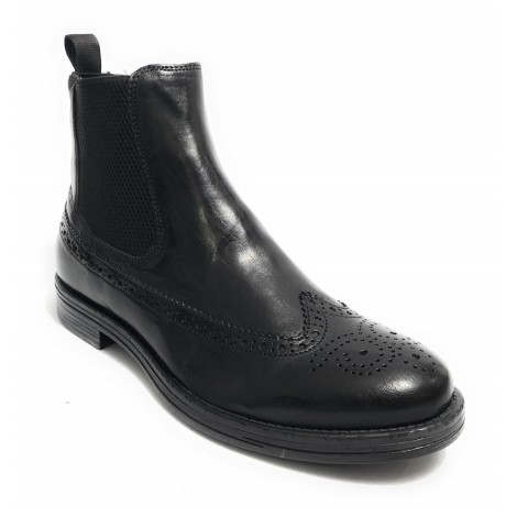 Stivaletto beatles uomo Elite in pelle nero U23EL06 1401