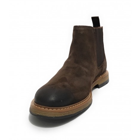 Stivaletto beatles uomo Elite in pelle scamosciata dark brown U23EL10 1005