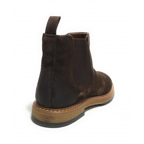 Stivaletto beatles uomo Elite in pelle scamosciata dark brown U23EL10 1005