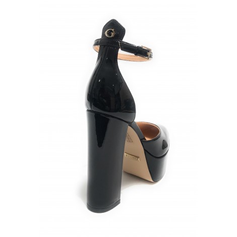 Sandalo Guess Calane TC 120 ecopelle nero vernice DS23GU10 FL5CALPAT03