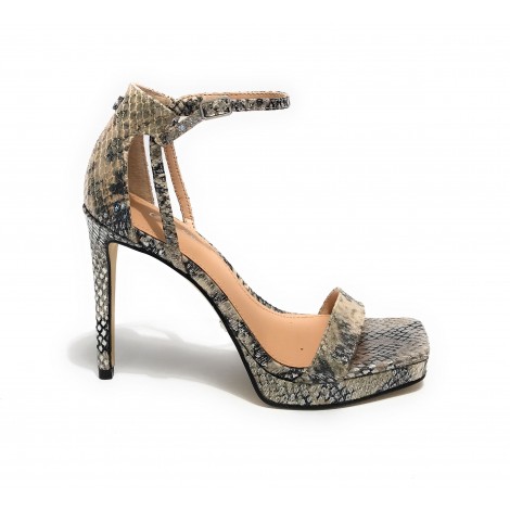 Sandalo Guess Zoila TC 105 pelle beige stampa rettile DS23GU29 FL5ZOILEP03