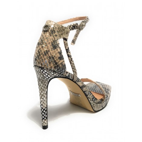 Sandalo Guess Zoila TC 105 pelle beige stampa rettile DS23GU29 FL5ZOILEP03