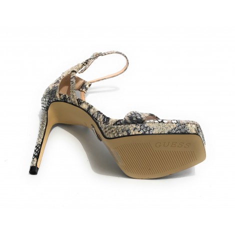 Sandalo Guess Zoila TC 105 pelle beige stampa rettile DS23GU29 FL5ZOILEP03