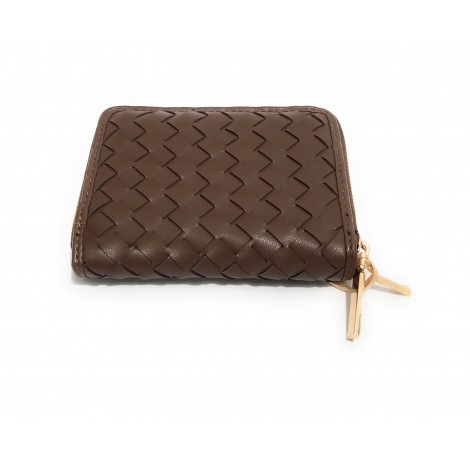 Portafoglio donna Fracomina zip around wallet marrone ecopelle AS23FR01 FA23SB700411S5-091