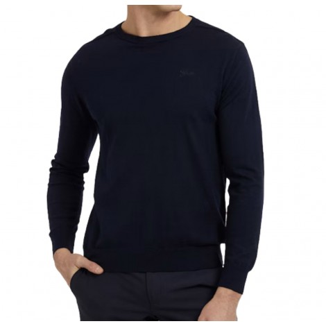 Pullover uomo Guess girocollo randall silk-blend sweater blu ES23GU22 M3RR00Z33R1