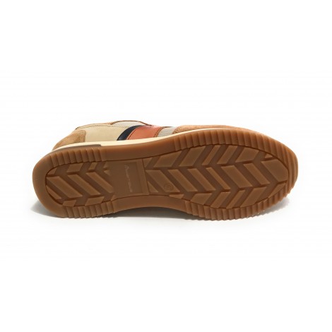 Scarpe uomo Ambitious 11319 sneaker running camel/ beige/ cognac pelle US23AM12