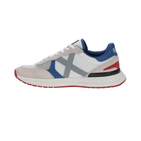 Scarpe Munich sneaker running soon 44 pelle scamosciata/ tessuto white/ blu US23MU04 8904044