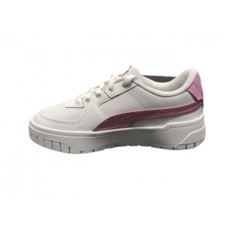 Scarpe Puma sneaker Cali Dream Shiny Pack in pelle white/ liliac ZS23PU04 393357_03