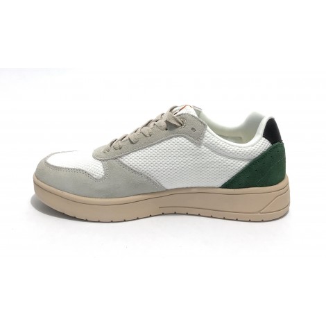 Sneaker Aeronautica Militare running in pelle/ tessuto bianco/ verde US23AR07 231SC235CT3096