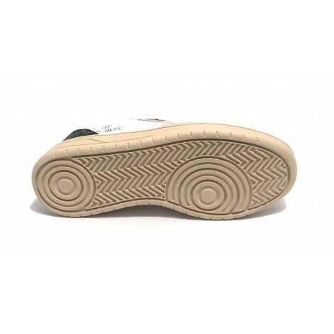 Sneaker Aeronautica Militare running in pelle/ tessuto bianco/ verde US23AR07 231SC235CT3096