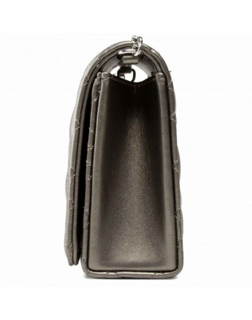 Borsa donna Love Moschino a spalla/ tracolla in ecopelle trapuntata argento BS23MO150 JC4079