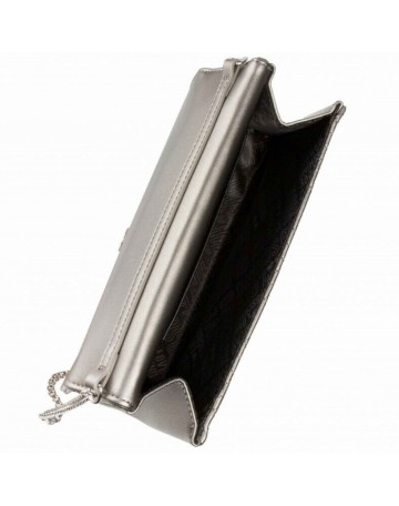 Borsa donna Love Moschino a spalla/ tracolla in ecopelle trapuntata argento BS23MO150 JC4079