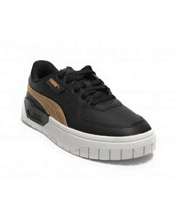 Scarpe Puma sneaker Cali Dream Shiny Pack in pelle black/ gold ZS23PU09 393357_04