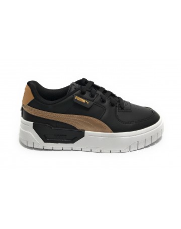 Scarpe Puma sneaker Cali Dream Shiny Pack in pelle black/ gold ZS23PU09 393357_04