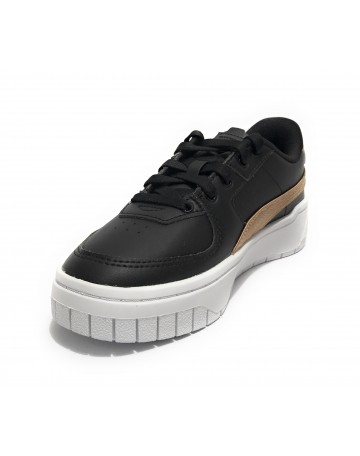 Scarpe Puma sneaker Cali Dream Shiny Pack in pelle black/ gold ZS23PU09 393357_04